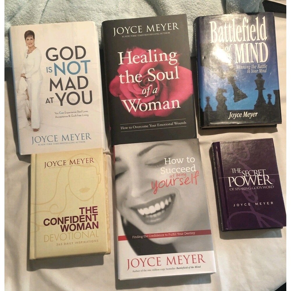 6 x Joyce Meyer Christian Living Inspirational Devotion Book Bundle